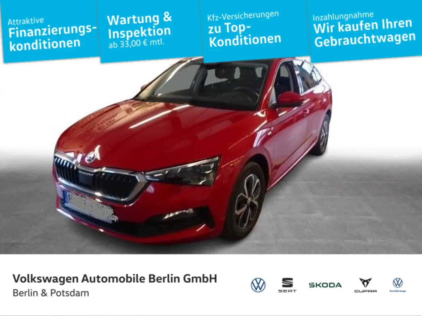 Skoda Scala 1.0TSI DSG Drive 125 P-DACH KAMERA Rot - 1