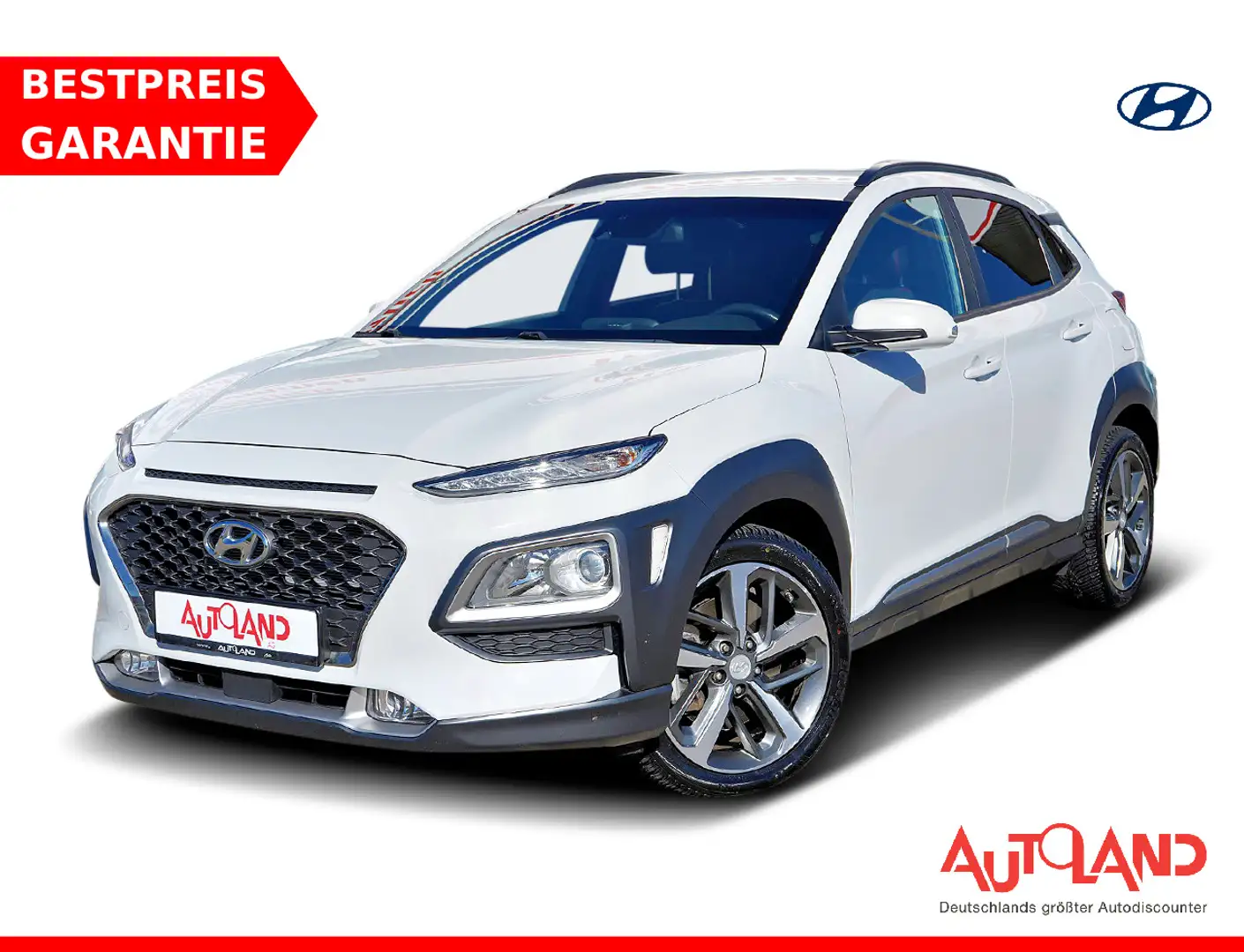 Hyundai KONA 1.6 T-GDI Android Apple DAB Kamera Navi PDC Weiß - 1