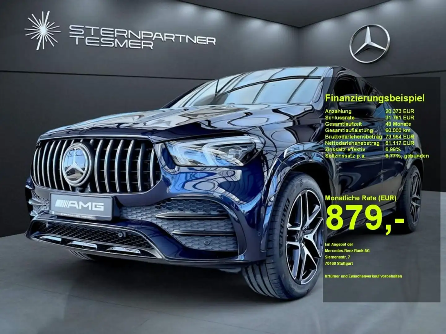 Mercedes-Benz GLE 53 AMG AMG GLE 53 4M+ Coupé , Night, Sitzklima, Standhz Albastru - 1