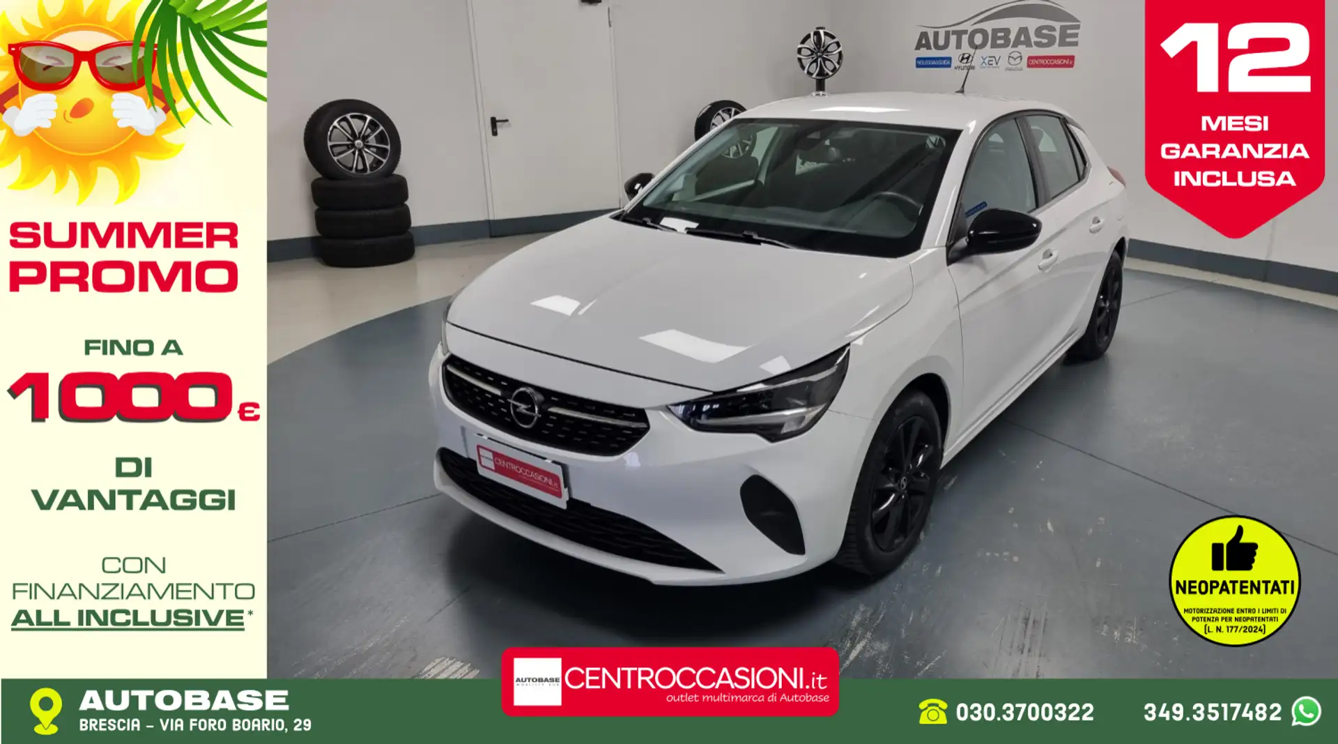 Opel Corsa Corsa 1.2 Elegance s&s 75cv Bianco - 1
