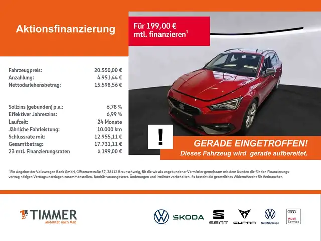 SEAT Leon ST 2.0 TDI DSG FR +PANO +LED +ACC +RKAM +NAVI +SH