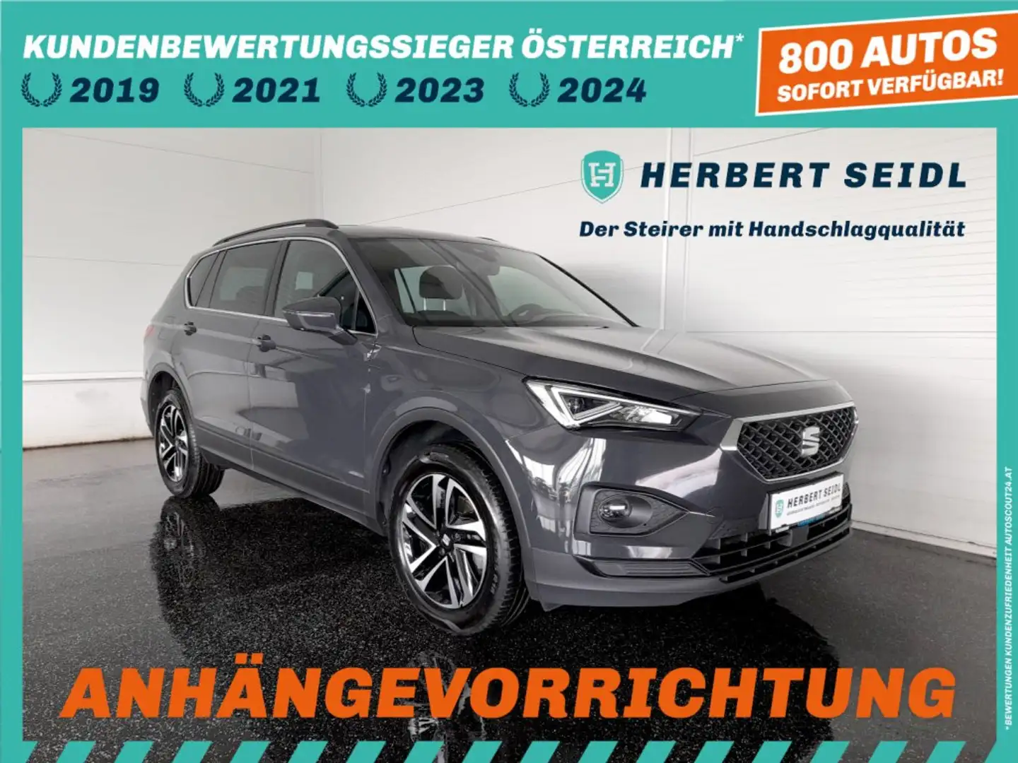 SEAT Tarraco STYLE 2,0 TDI DSG *VOLL-LED / 18 ZOLL / VIRTUELL / NAVI / AHV / ACC / BEATS / KEYLESS* Grau - 1