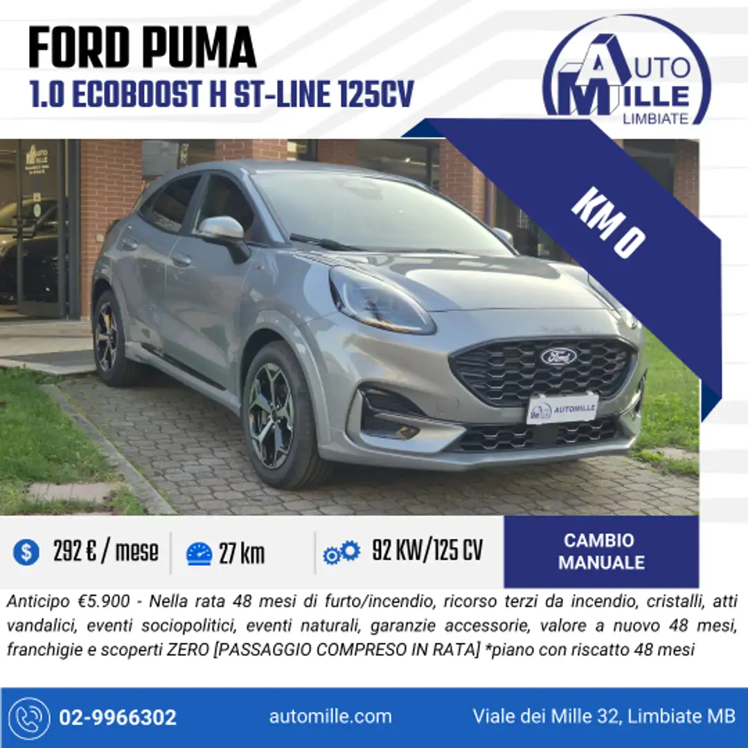 Ford Puma 1.0 ecoboost h ST-Line 125cv Silber - 1
