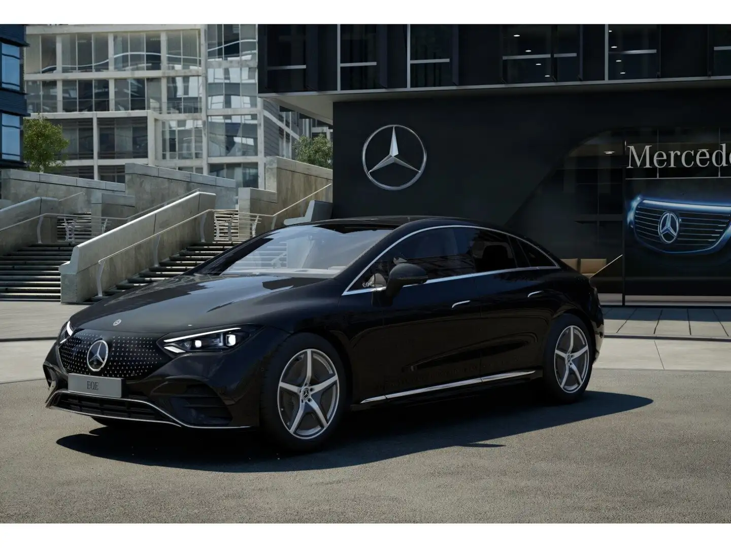 Mercedes-Benz EQE 350 AMG+MBUX+Memory+Ambiente+Burmester+PANO Schwarz - 2