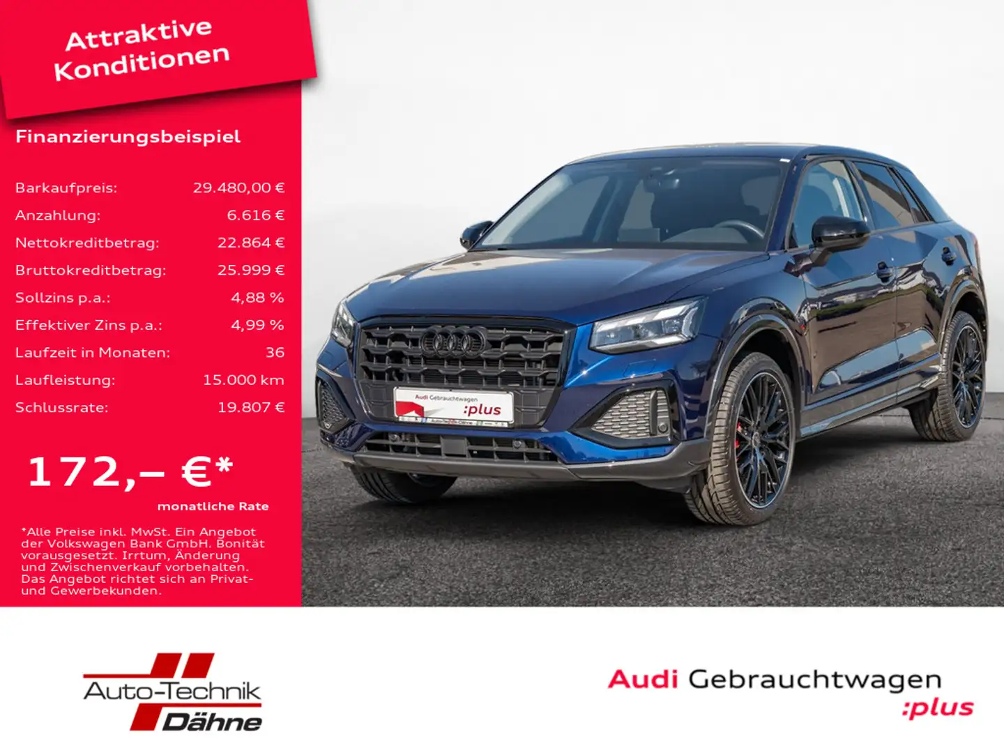 Audi Q2 S line 35 TFSI PDC SHZ NAVI AHK MATRIX-LED Azul - 1