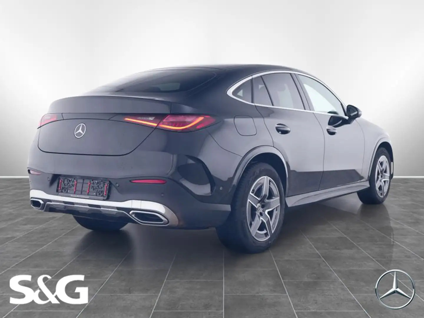 Mercedes-Benz GLC 220 d 4M Coupé AMG Totwink+RüKam+LED+Sportsi Schwarz - 2