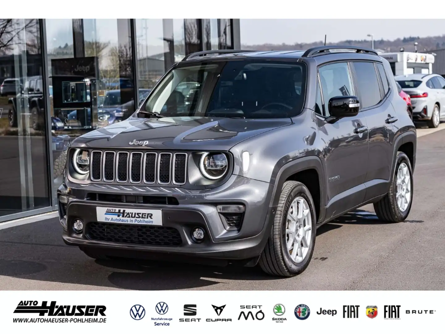 Jeep Renegade E-HYBRID MY23 S-EDITION 1.5 MHEV 48V DCT FWD LEDER Gris - 1