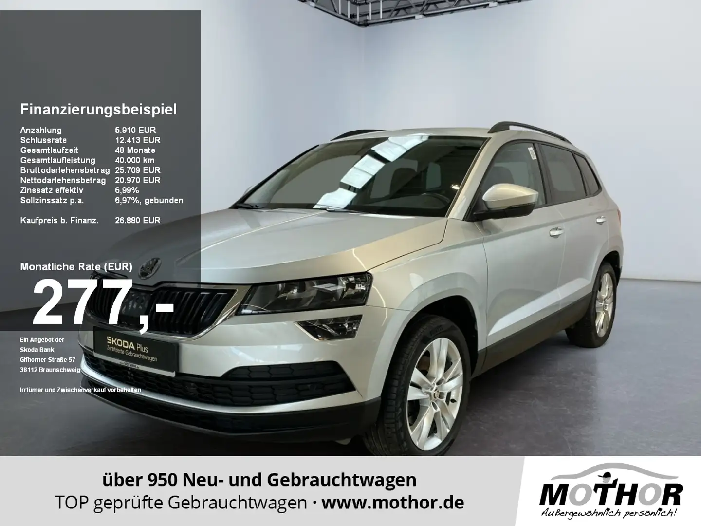 Skoda Karoq Style 2.0TDI 4x4 DSG Rückfahrkamera Argent - 1