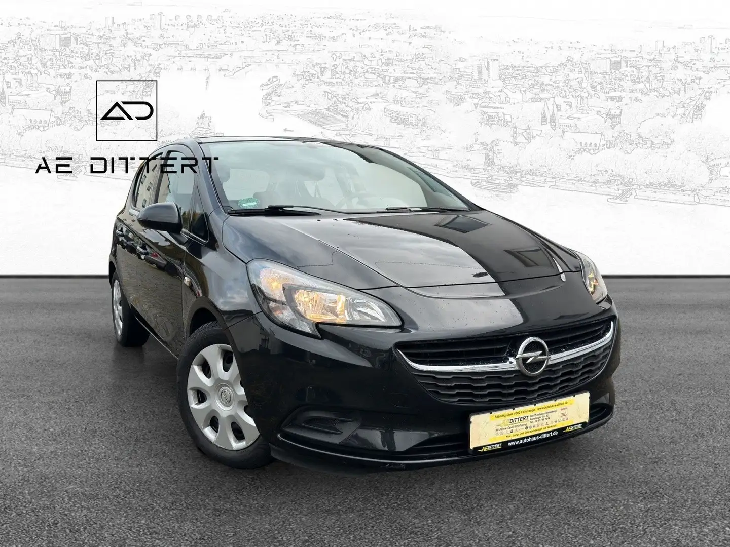 Opel Corsa E Edition+Shz+Lhz+Tempomat+ Schwarz - 2
