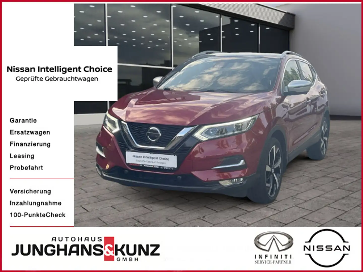 Nissan Qashqai Tekna 1.3 159PS | LEDER | LED | BOSE | 3 Rojo - 1