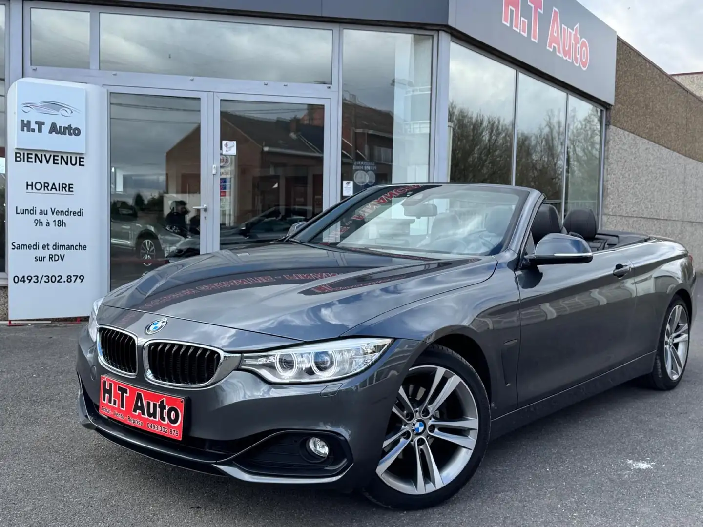 BMW 420 i Cabriolet/Etat neuf/1er proprietaire/96.000Kms! Gris - 1