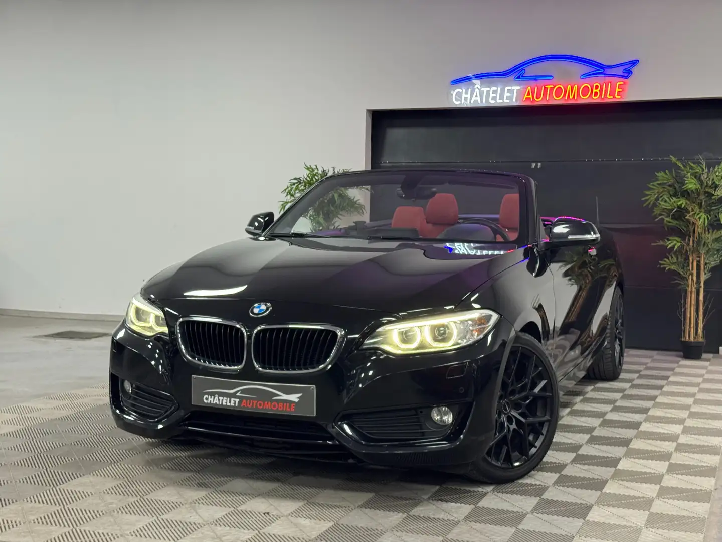 BMW 218 Cabriolet 218 Sportline état neuf Garantie Negro - 1