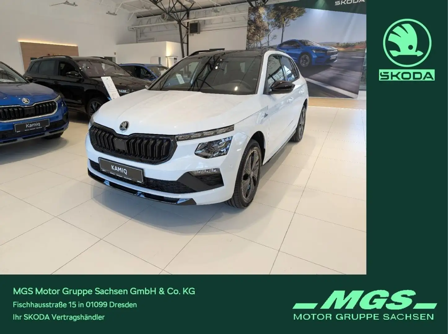 Skoda Kamiq 1.5 TSI DSG Monte Carlo #AHK Weiß - 1