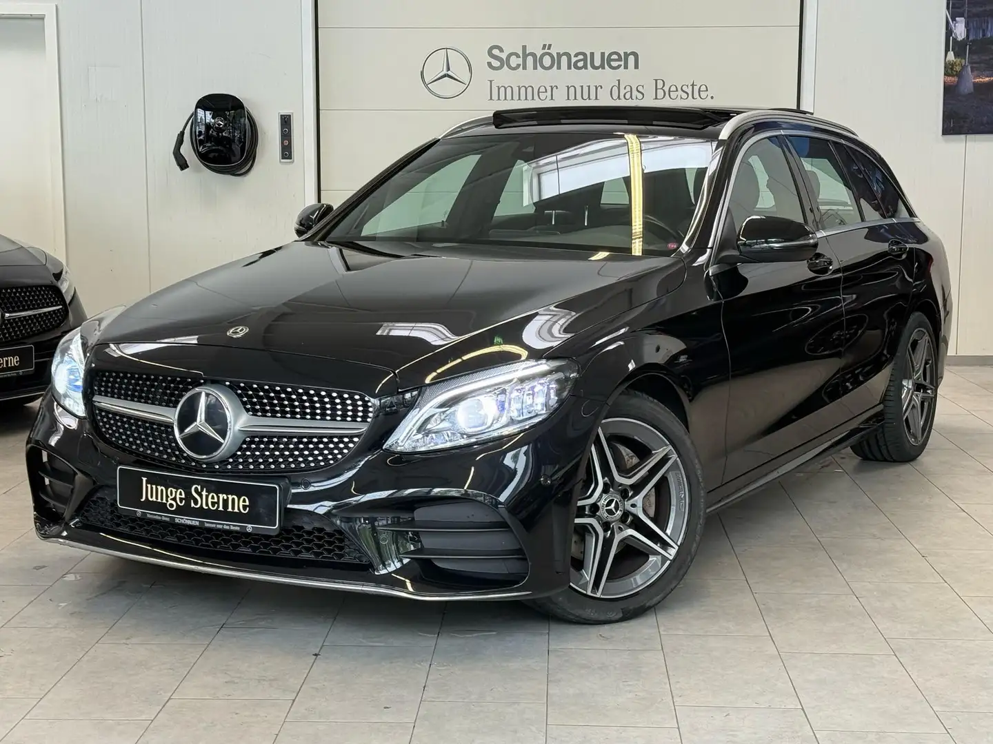 Mercedes-Benz C 220 d T AMG MULTIBEAM+CARPLAY+AHK+PANO+TOTWINK Zwart - 1