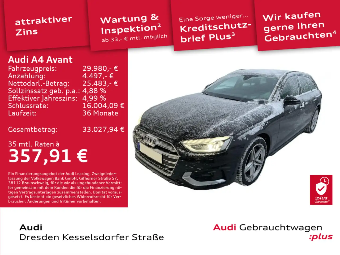 Audi A4 Advanced 50 TDI quattro 210(286) kW(PS) Schwarz - 1