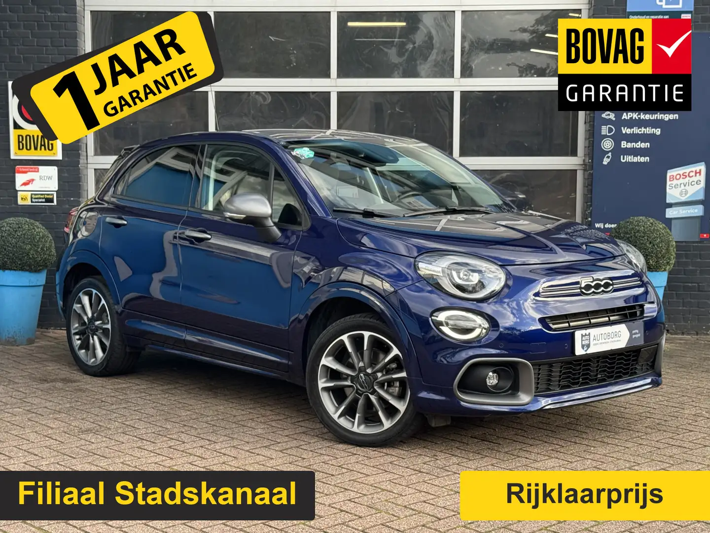 Fiat 500X 1.5 Hybrid Sport GRATIS Afleverpakket! | Achteruit Blauw - 1