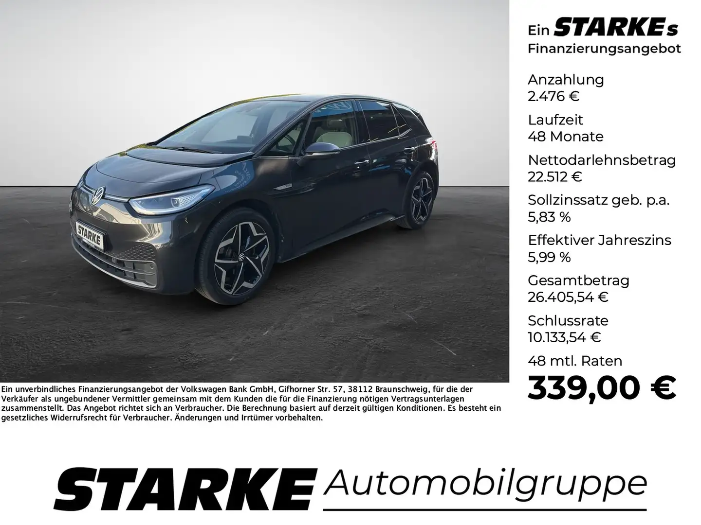 Volkswagen ID.3 Pro Performance Family Grau - 1