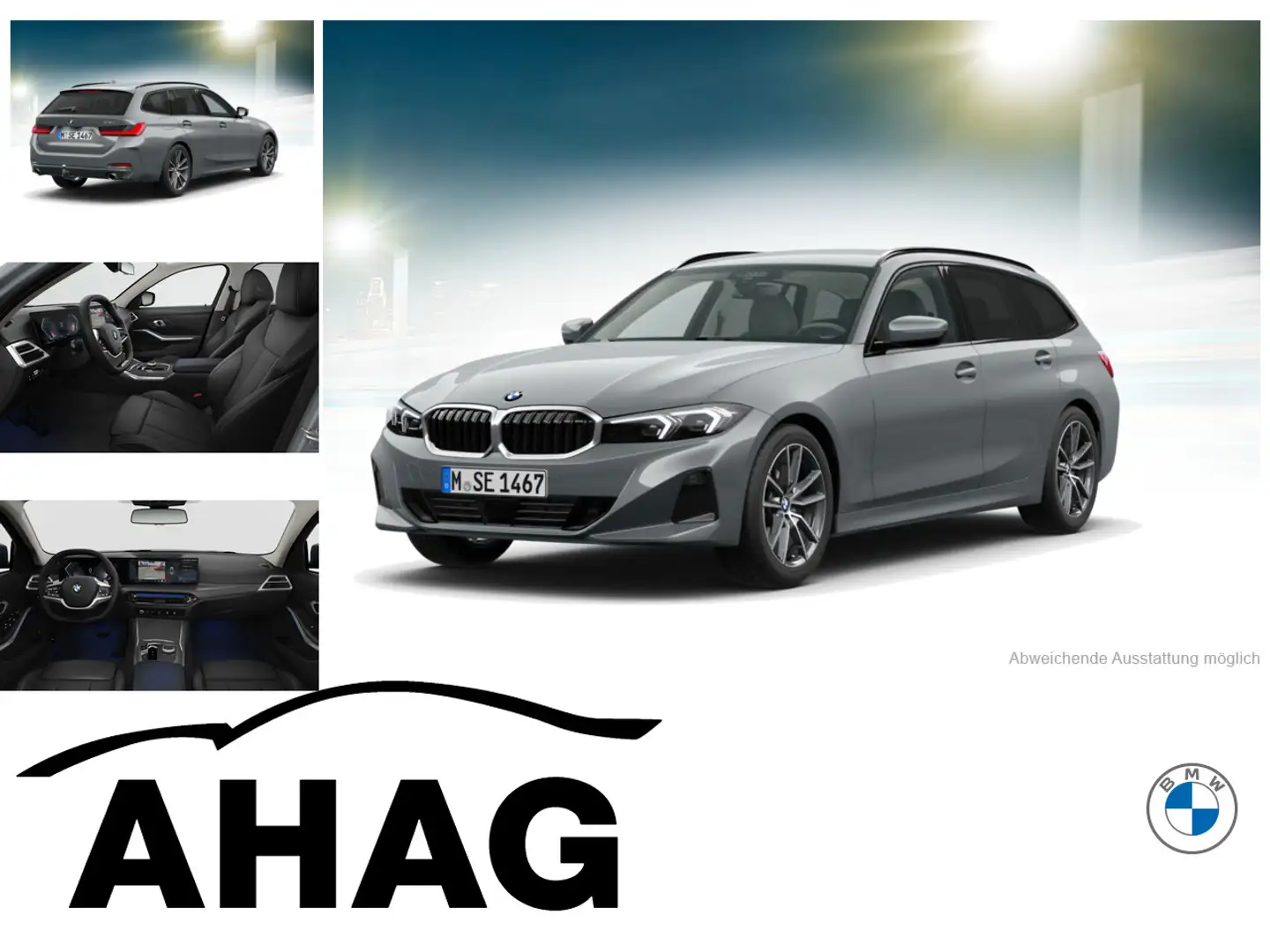 BMW 318 d Touring Auto Klimaaut. AHK Komfortzugang Grau - 1