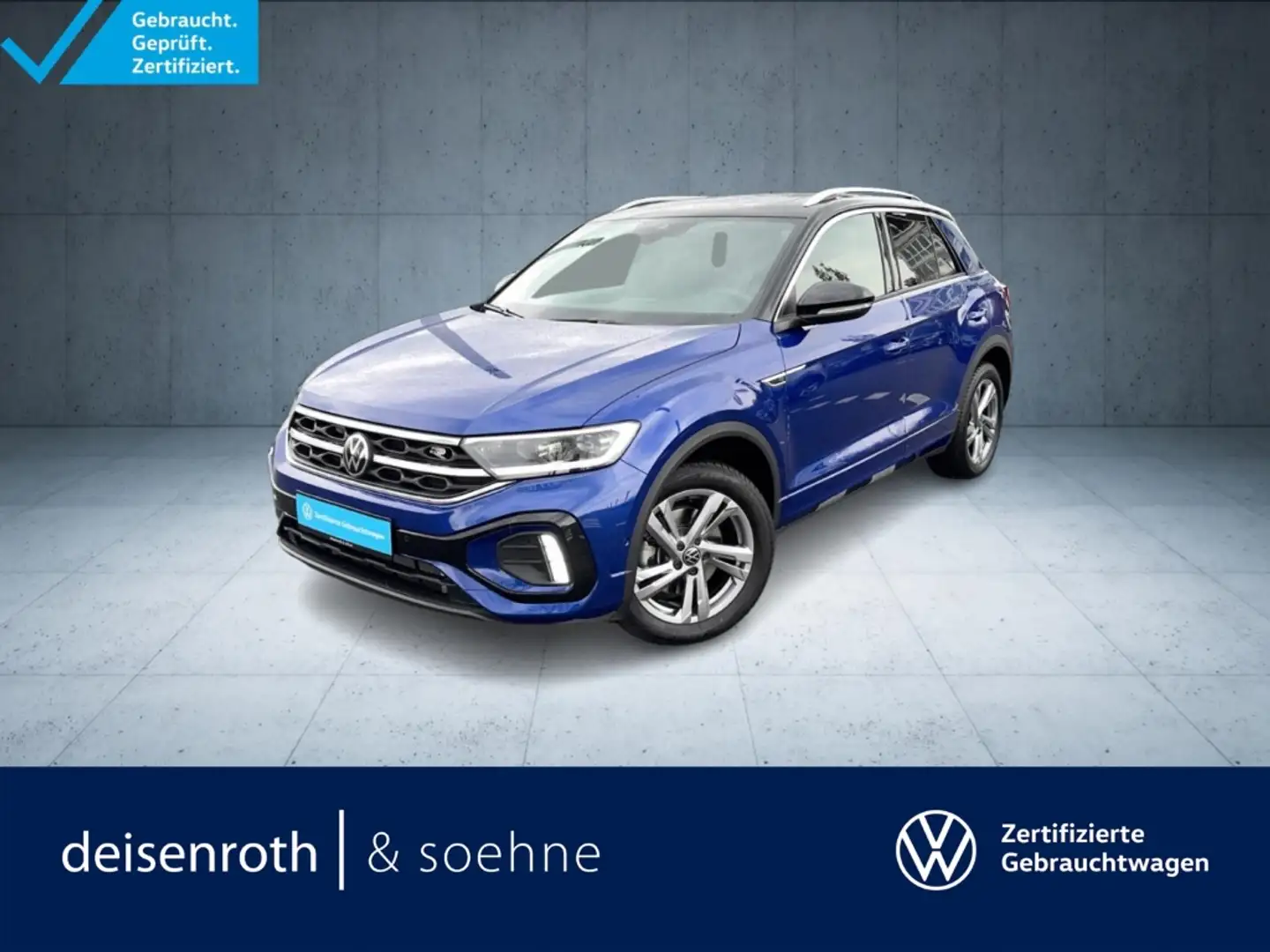 Volkswagen T-Roc R-Line 2.0 TSI 4M Matrix/Pano/Nav/AppCon/Assist Blau - 1