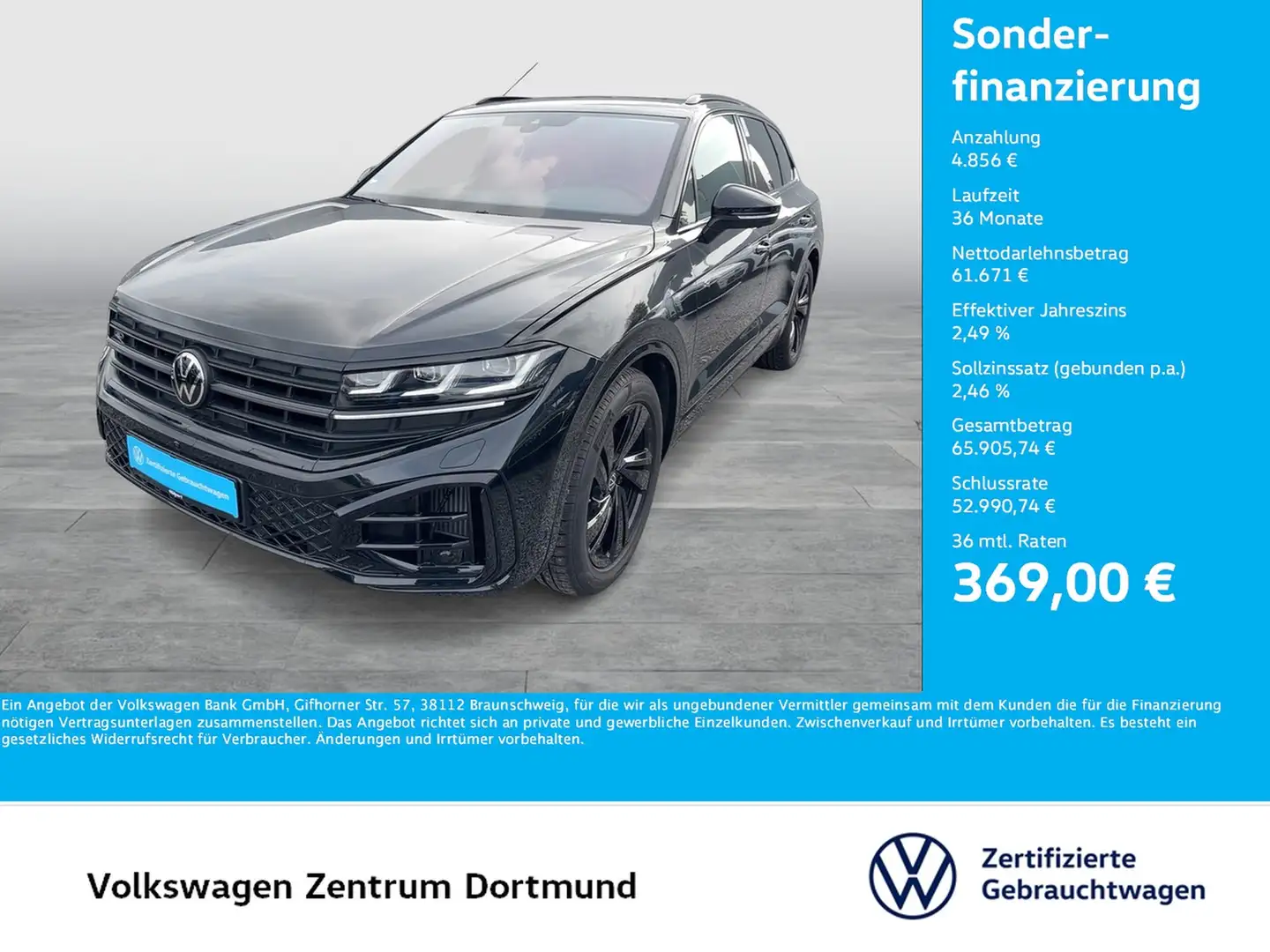 Volkswagen Touareg V6 TSI R-LINE NEUESMODELL 360CAM ACC 20Z Nero - 1