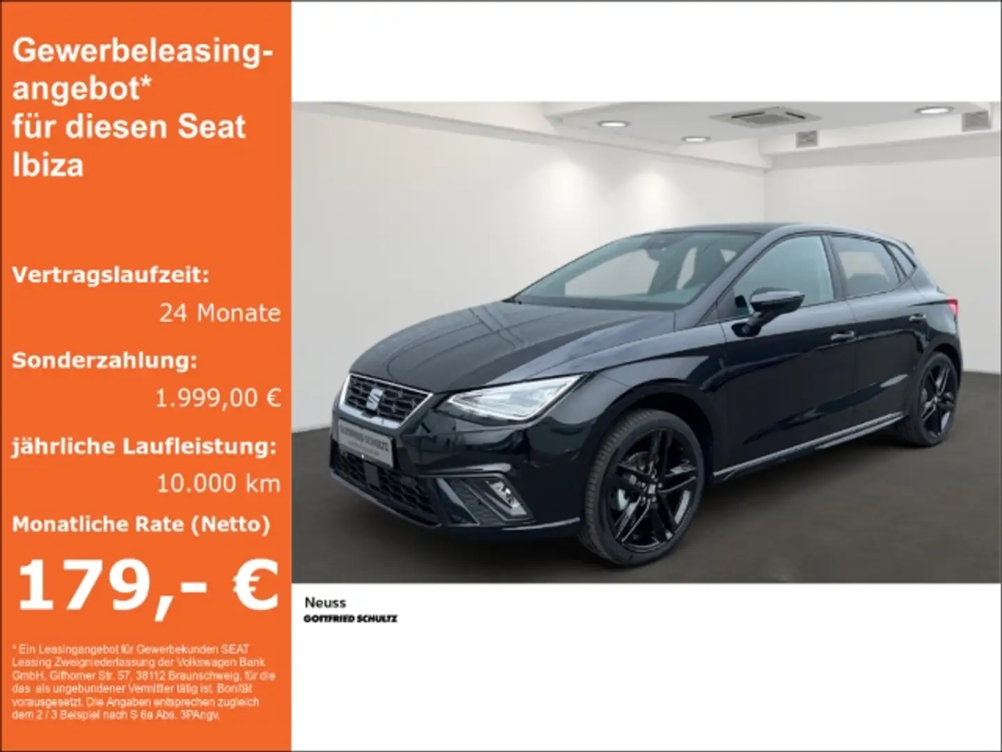 SEAT Ibiza FR BLACK EDITION 116 PS DSG *für Seat/Cupra Besitz Schwarz - 1