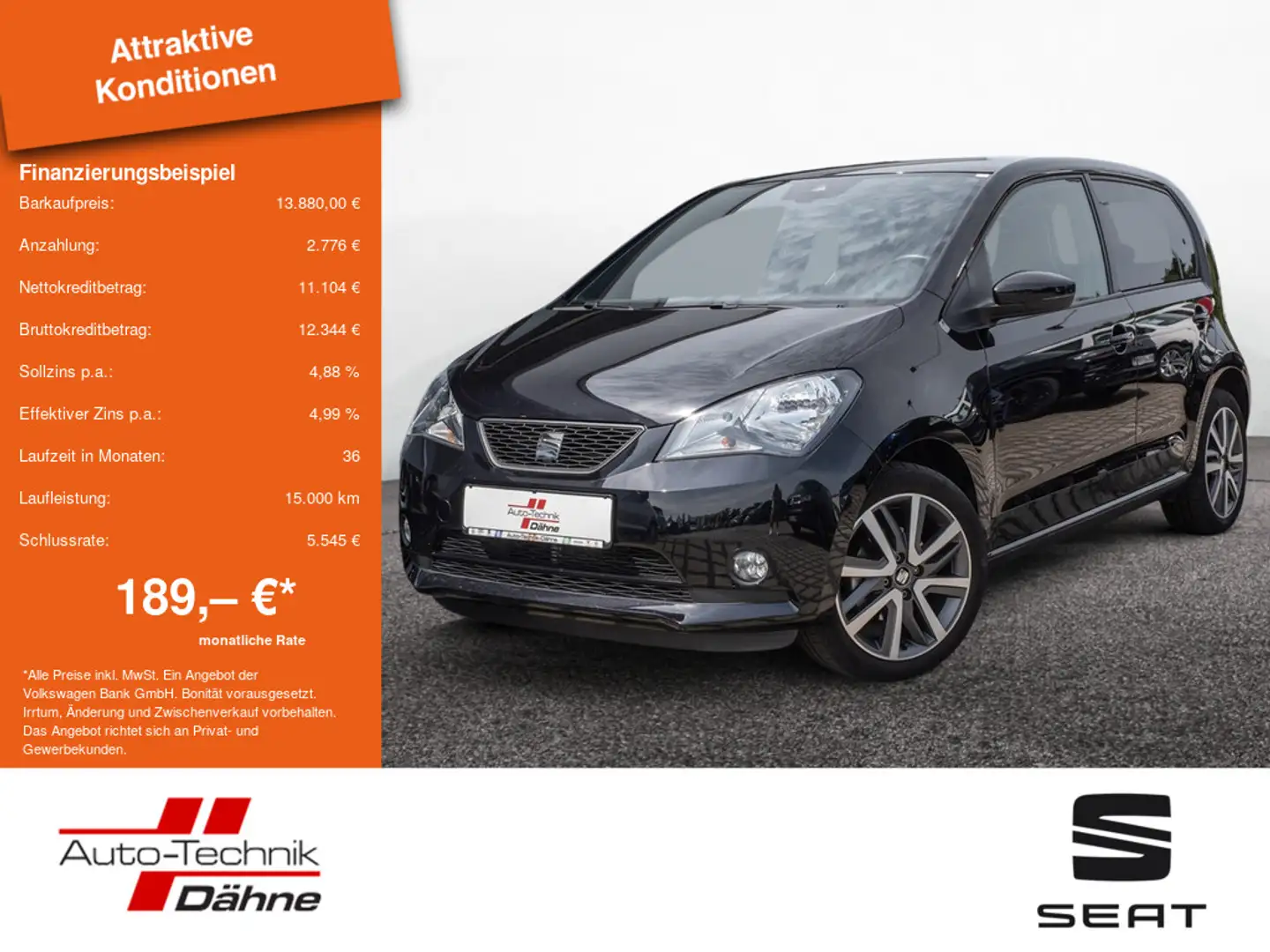 SEAT Mii electric Plus KLIMAAUTOMATIK SITZHEIZUNG Schwarz - 1