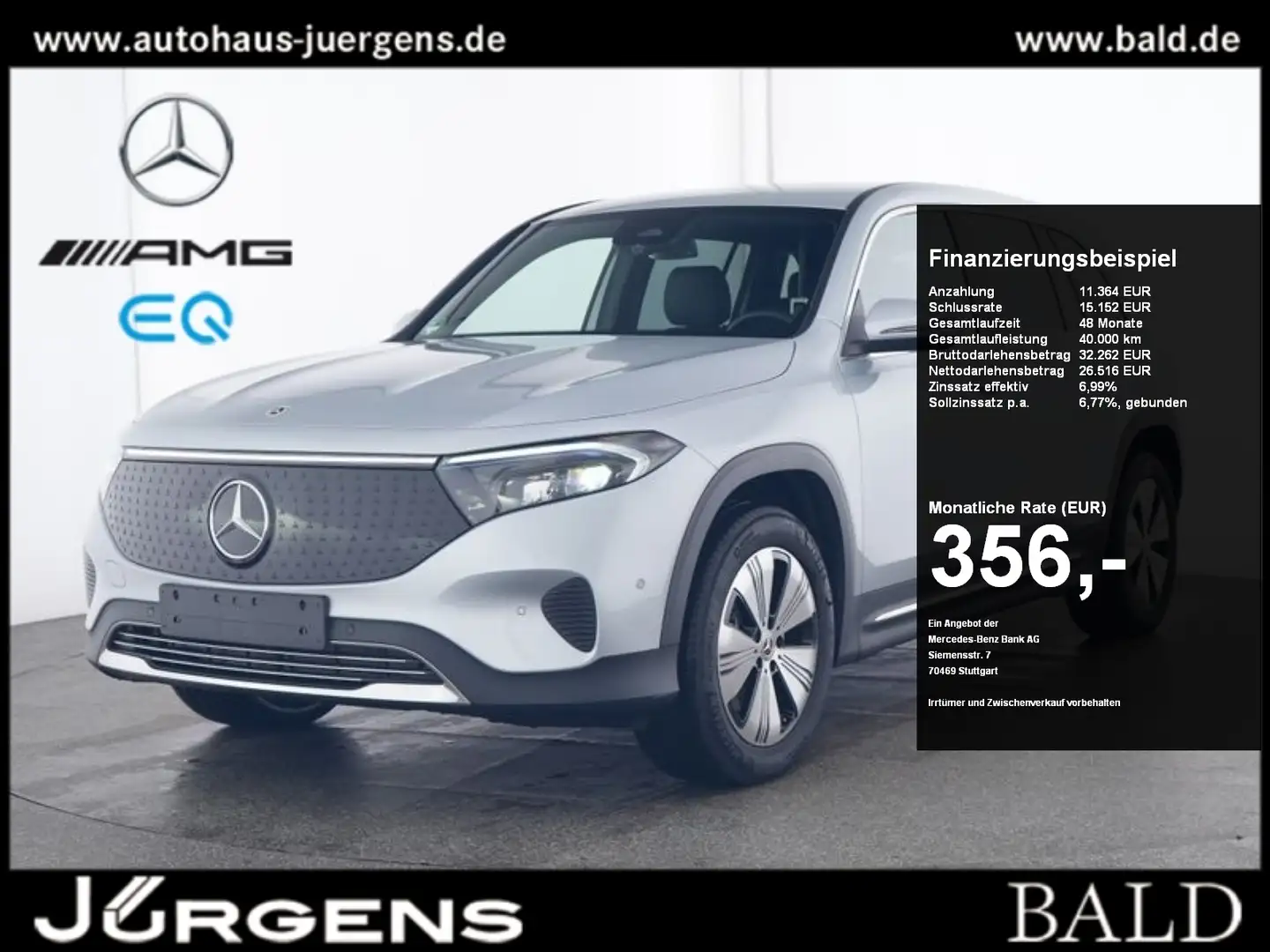 Mercedes-Benz EQB 350 4M Progressive/LED/Kamera/Distr/Winter Silber - 1