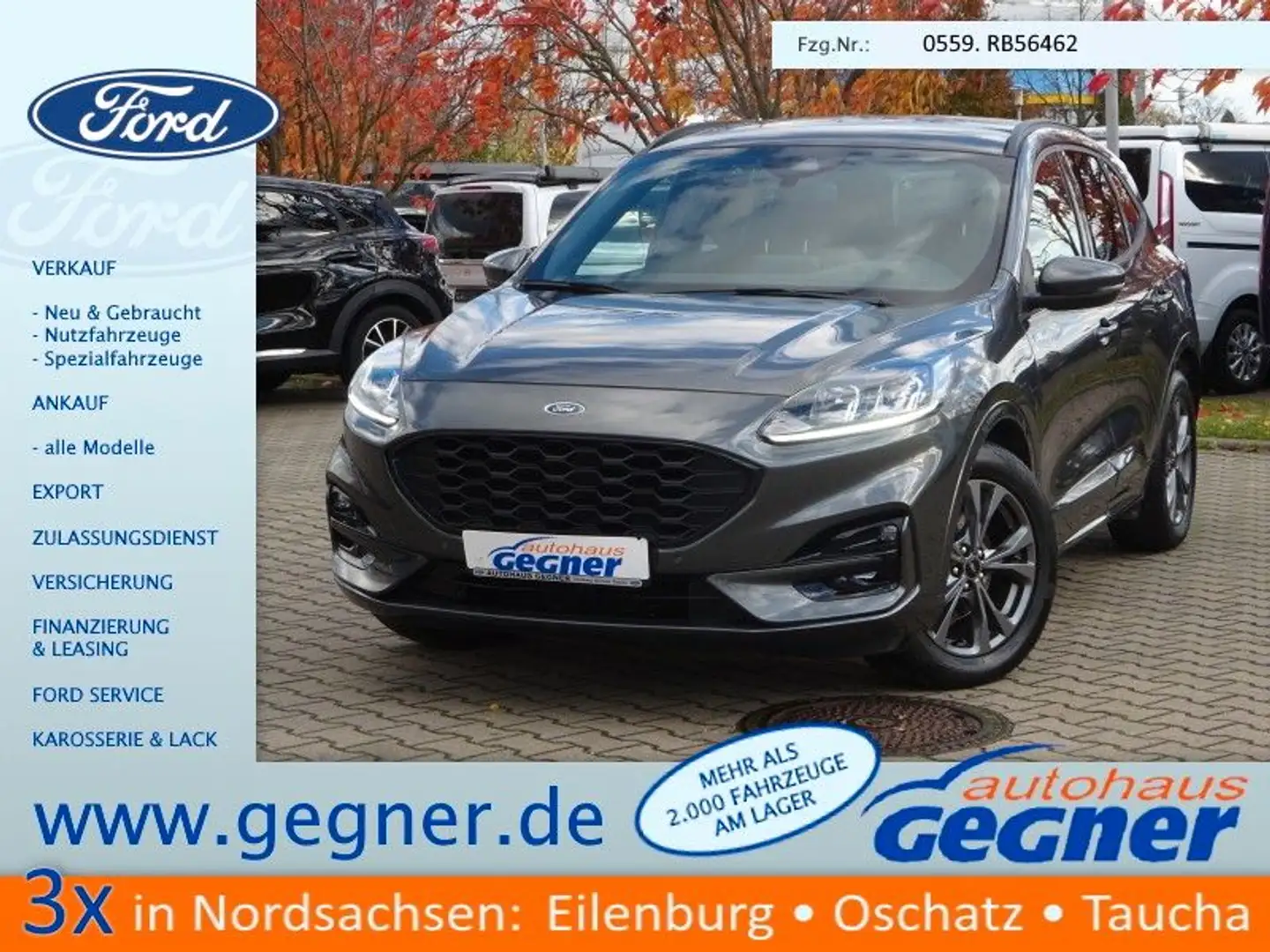 Ford Kuga 120PS Autm. ST-Line Navi 4xSHZ Kamera Gris - 1