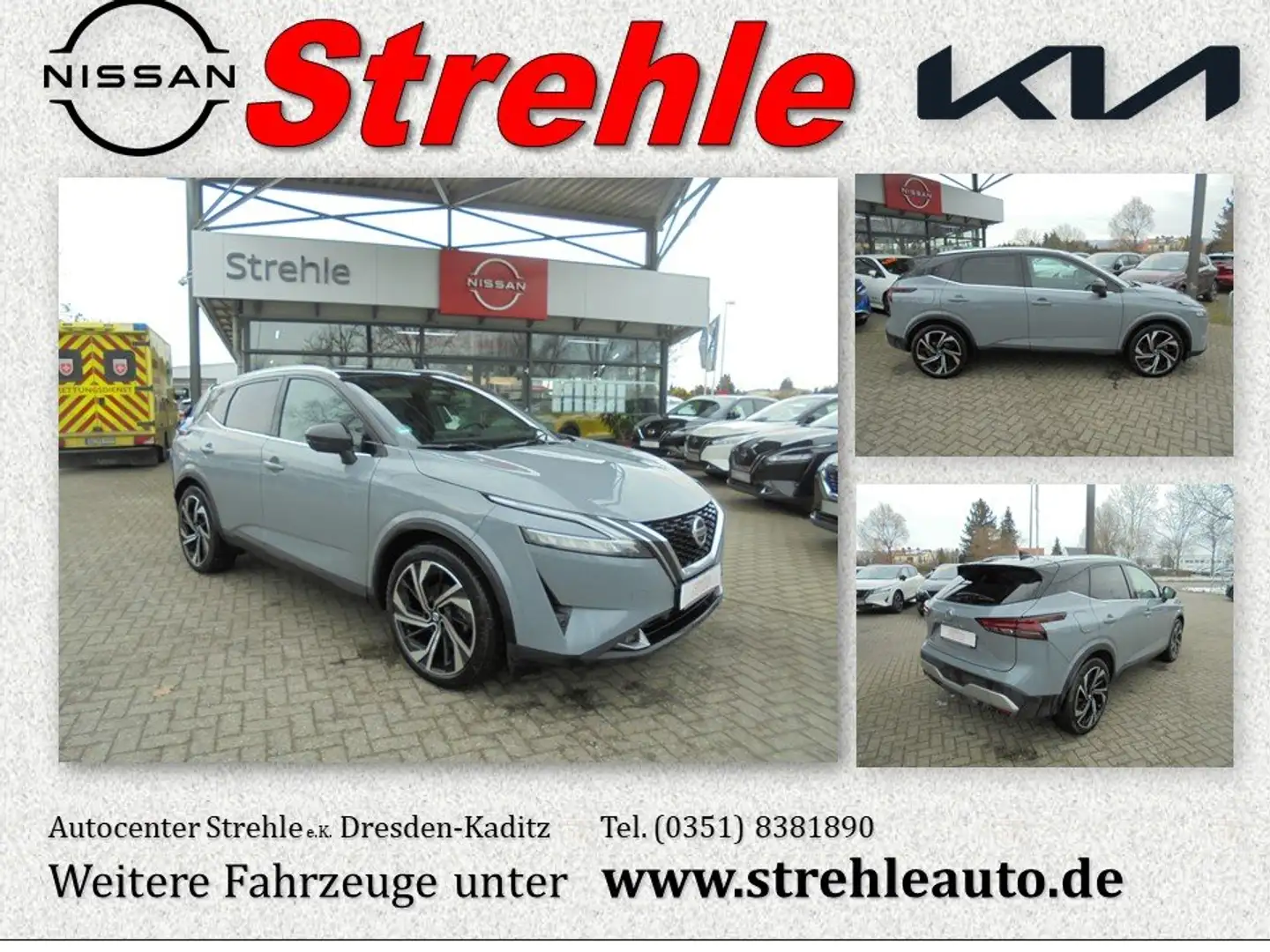 Nissan Qashqai 1.3 MHEV X-Tronic Tekna+ 4x4, 1. Hand Grau - 1