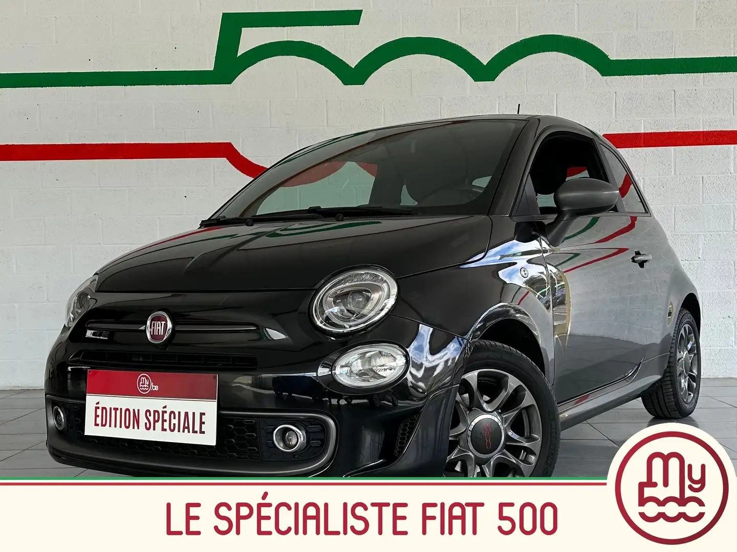 Fiat 500 1.2i Sport * Carplay * Edition spéciale Noir - 1