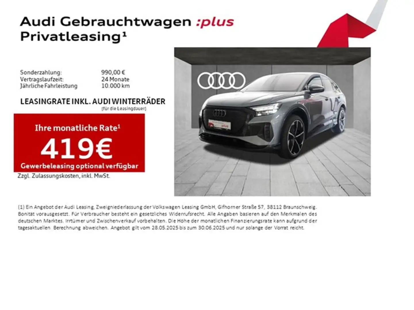 Audi Q4 e-tron Sportback 55 quattro Advanced S line LM21 HuD M... Blau - 2