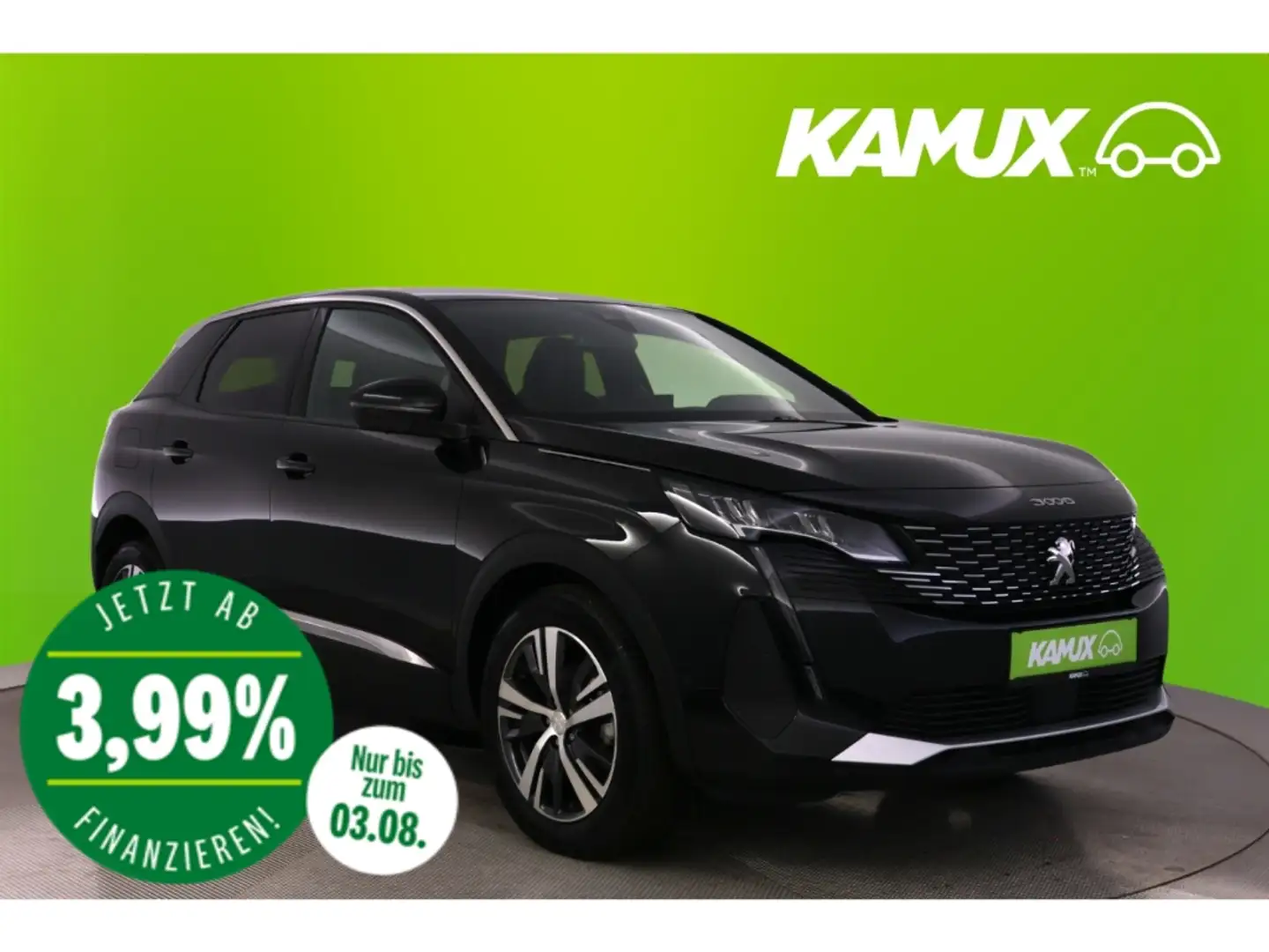 Peugeot 3008 1.5BHDi Aut.Allure Pack+LED+NAVI+VIRTUAL+PDC Noir - 1