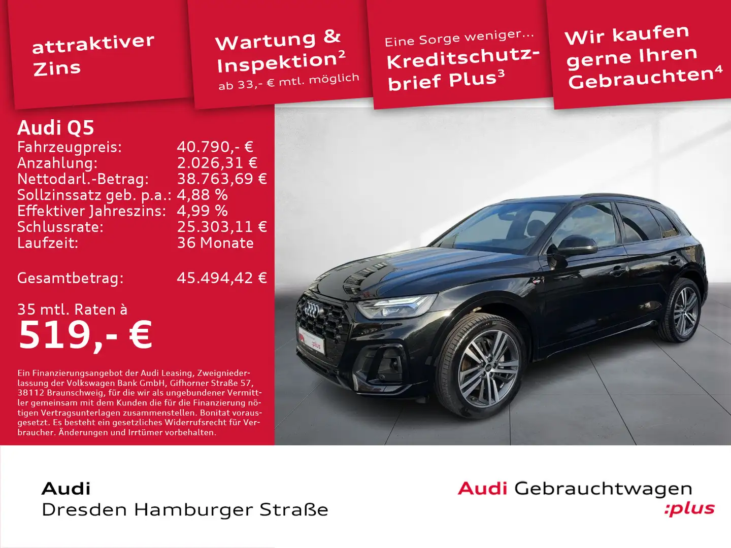 Audi Q5 50TFSI e S line quatt. LED Navi Pano S tronic Schwarz - 1