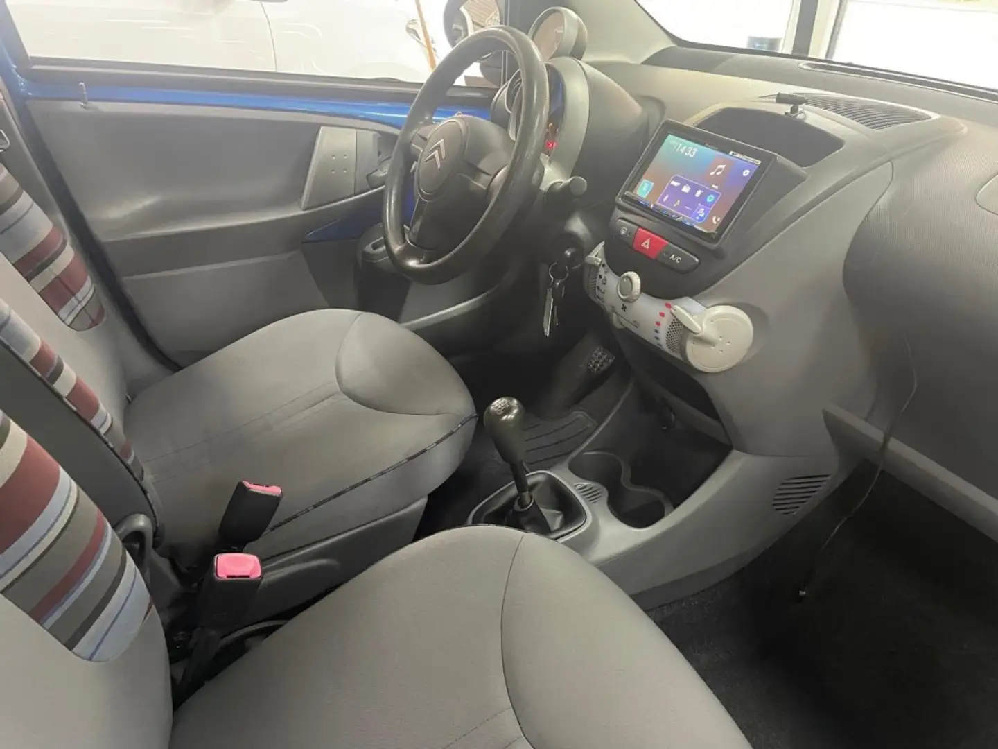 Citroen C1 1.0-12V Schuif kantel dak Multimedia USB Airco Blauw - 2