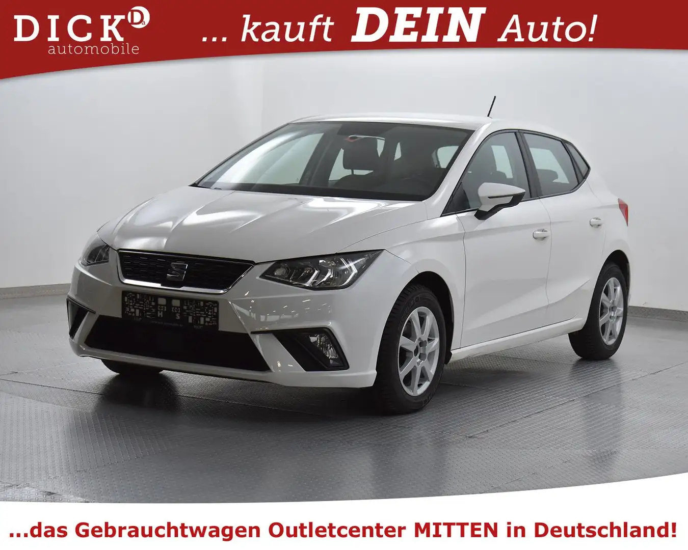 SEAT Ibiza 1.0 Style GEPFLEGT+CLIMATR+NAVI+PDC+TEMP+ Blanc - 2
