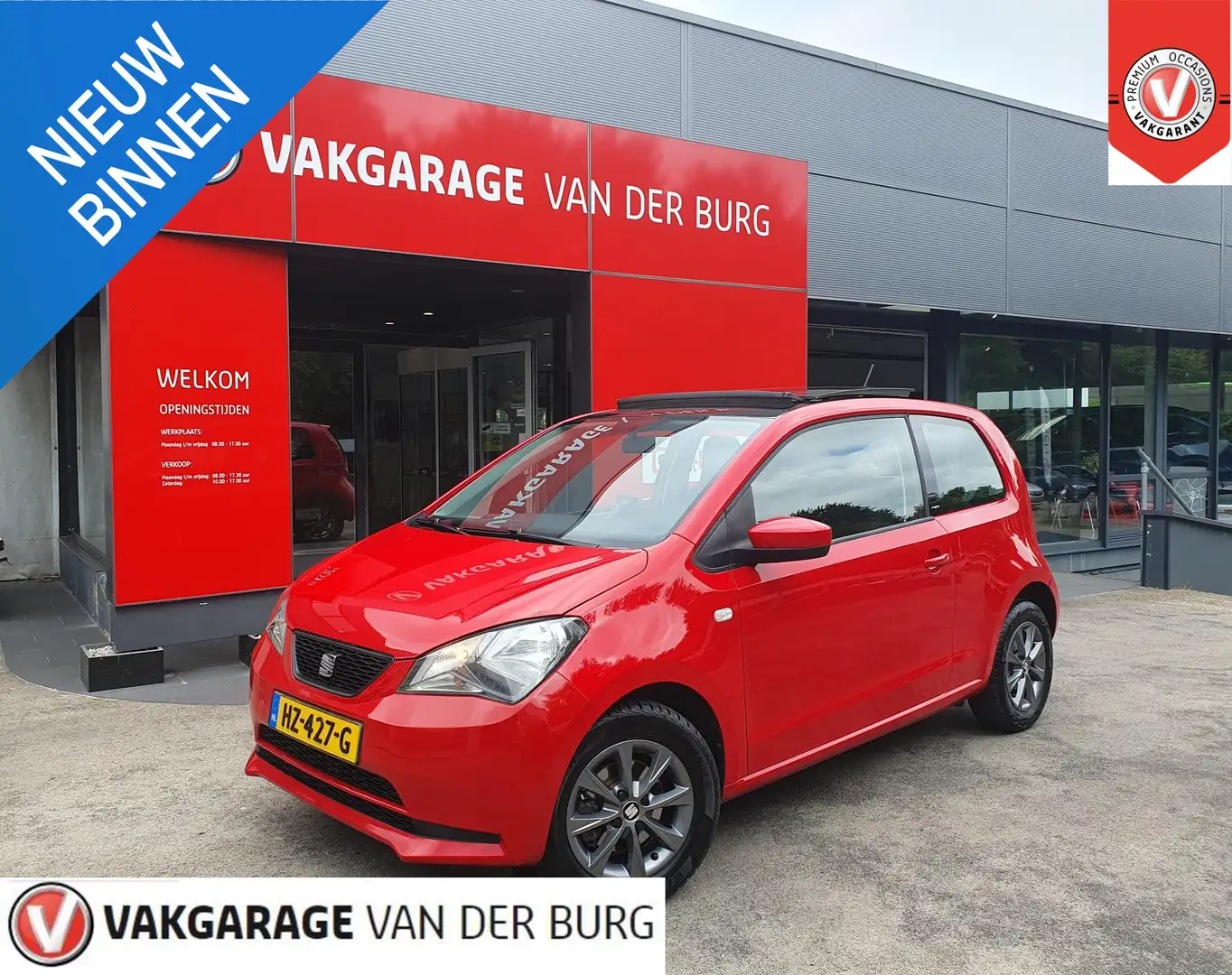 SEAT Mii 1.0 Style Chic Panoramadak Navi Rood - 1