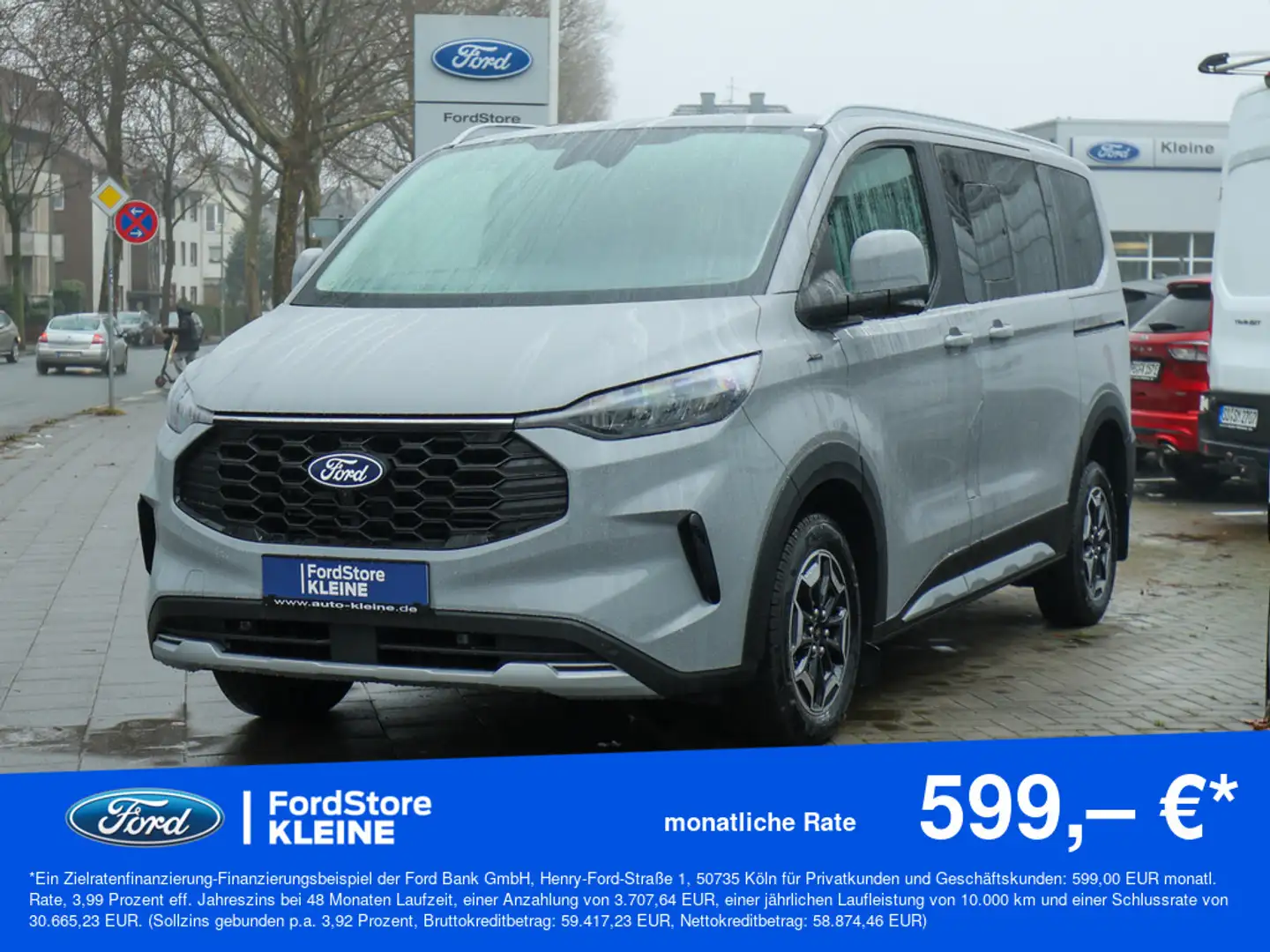 Ford Tourneo Custom Active 320 L1 2.0 EcoBlue +AHK Grau - 1