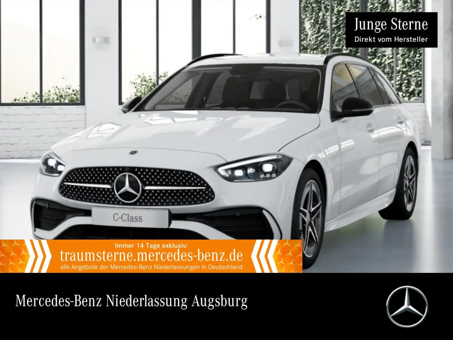 Mercedes-Benz C 200 T AMG+NIGHT+360+STHZG+TOTW+KEYLESS+9G Weiß - 1