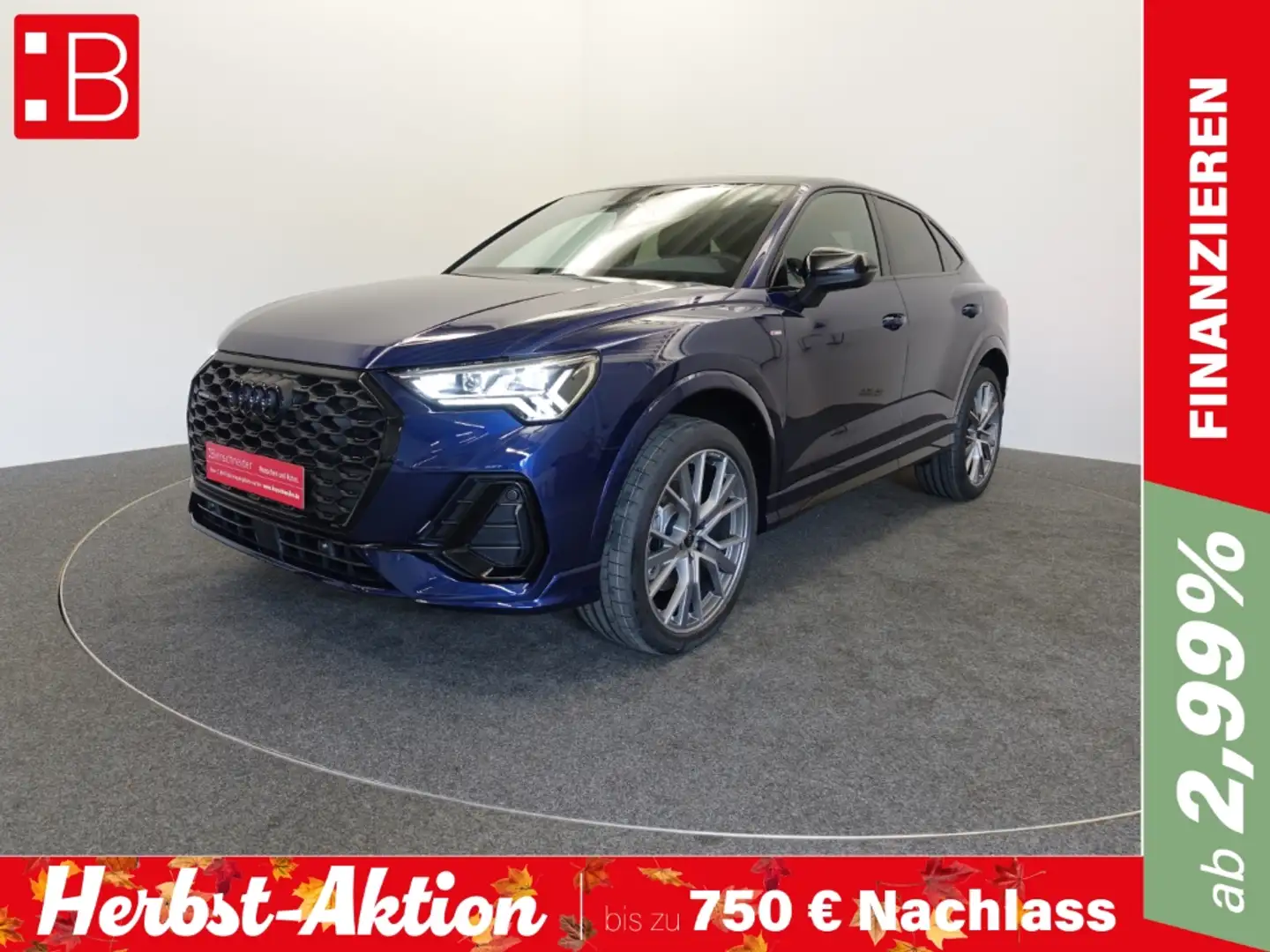 Audi Q3 Sportback 40 TFSI quattro S line PANO NAVI 360° KA Blau - 1