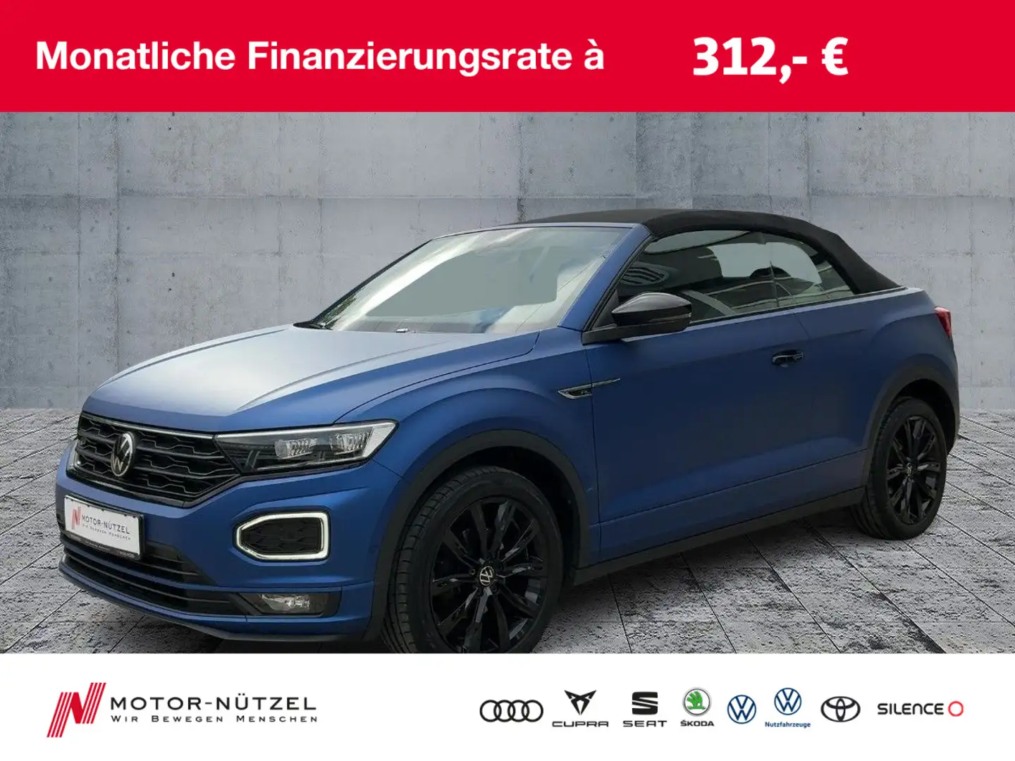 Volkswagen T-Roc 1.5 TSI DSG R-LINE LED+NAVI+RFK Blau - 1
