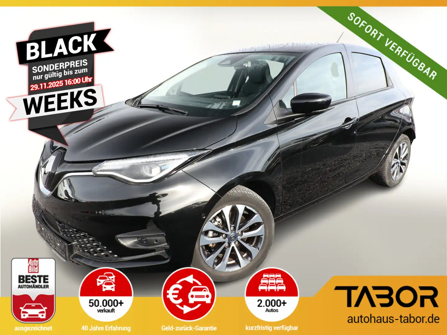 Renault ZOE ZE50 R135 Intens Miet-Bat. CCS Nav PDC LM16Z Schwarz - 1