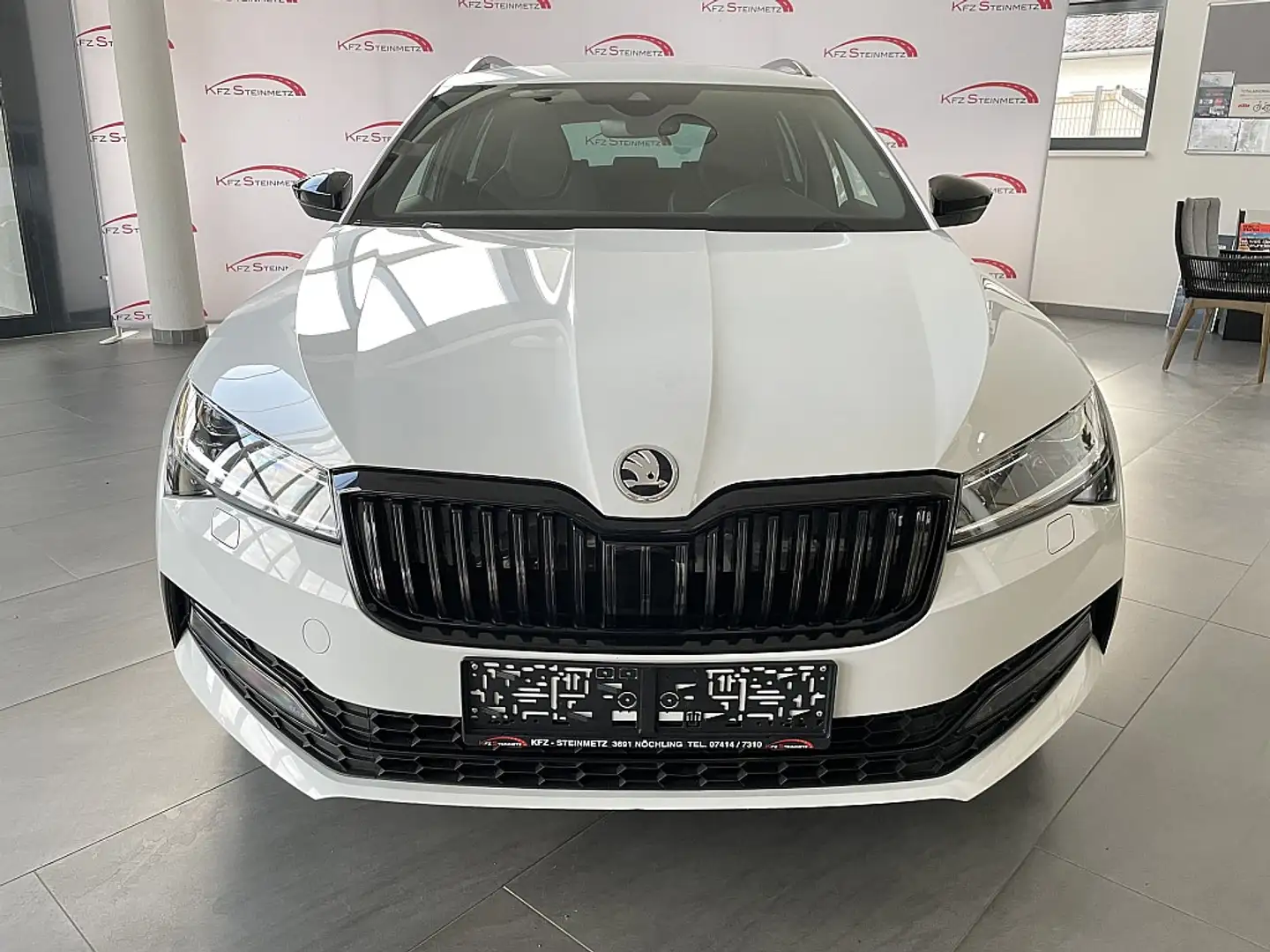 Skoda Superb Kombi 2,0 TDI Sportline DSG, Canton, AHK Blanc - 2