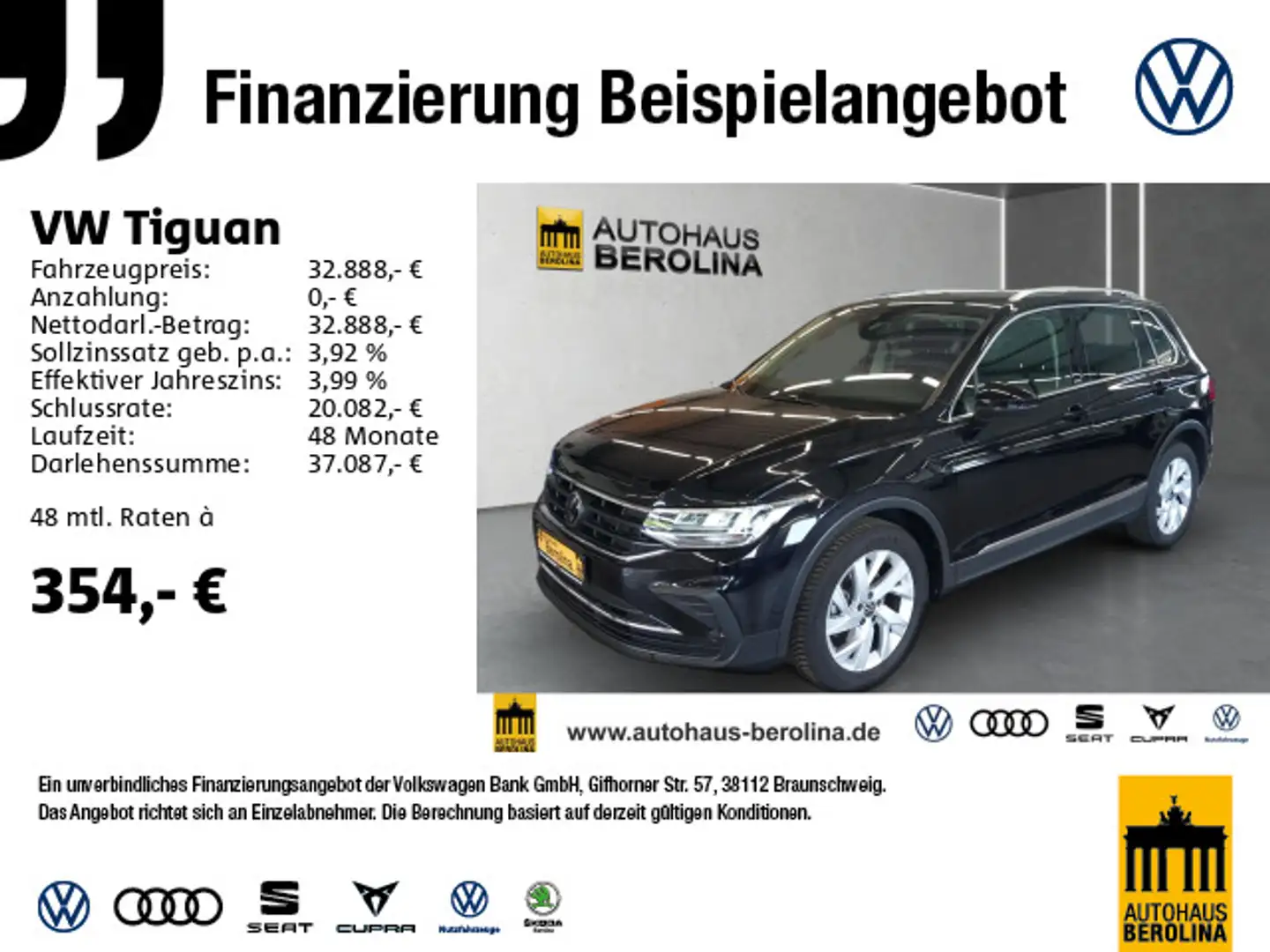 Volkswagen Tiguan 1.5 TSI Move DSG *AHK*ACC*R-CAM*PDC*SHZ* Schwarz - 1