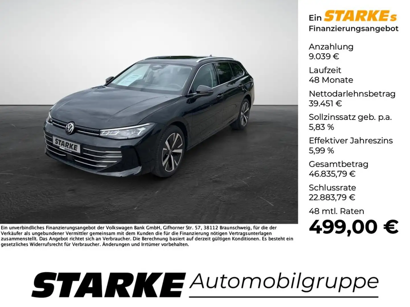 Volkswagen Passat Variant 2.0 TDI DSG Business Schwarz - 1