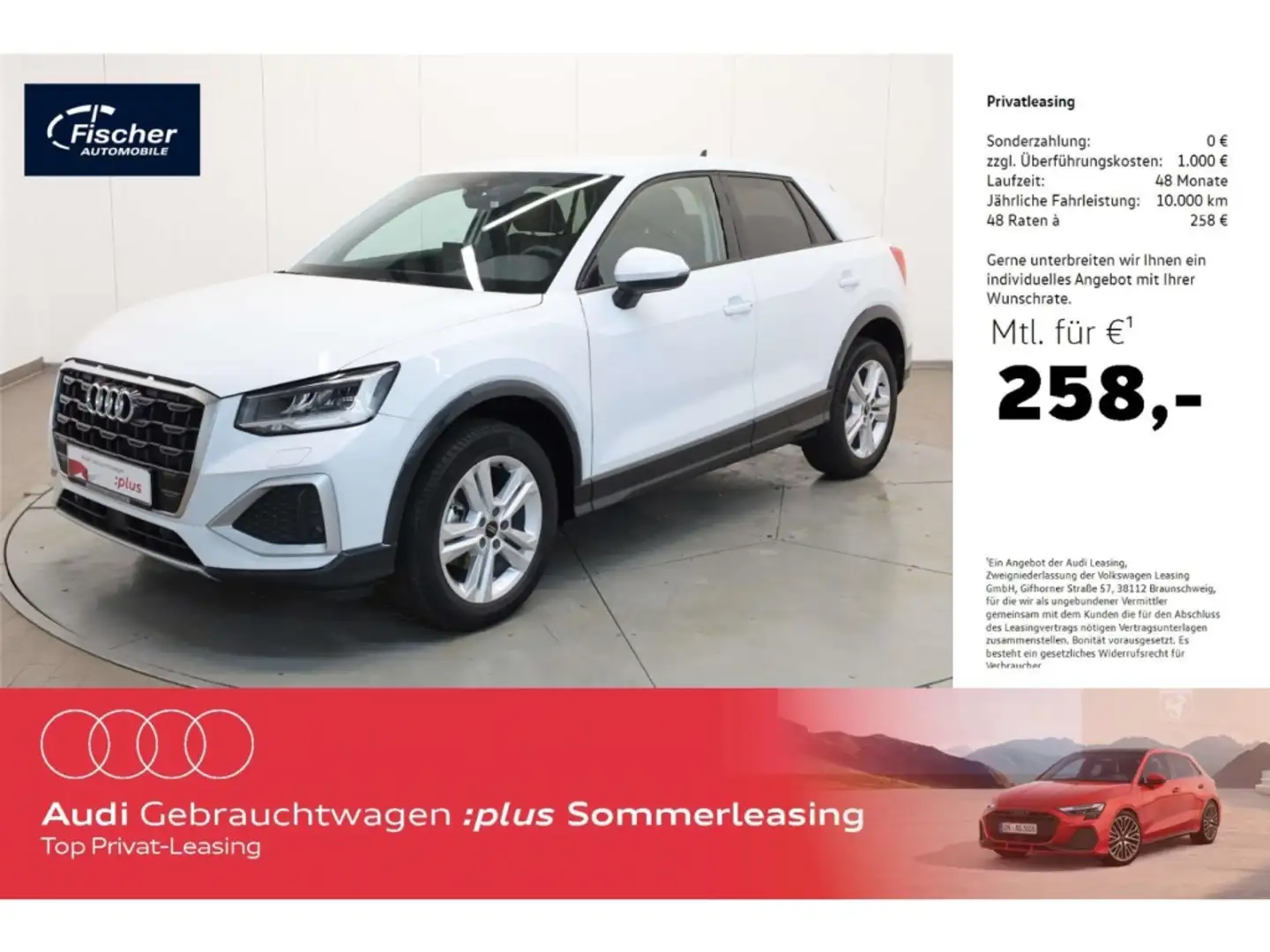 Audi Q2 30 TFSI advanced 6-Gg. AHK/NAV/LED/Virt./SH Weiß - 1