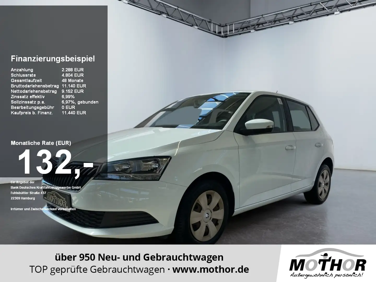 Skoda Fabia Cool Plus 1.0 MPI Klima elek.Fensterheber Weiß - 1