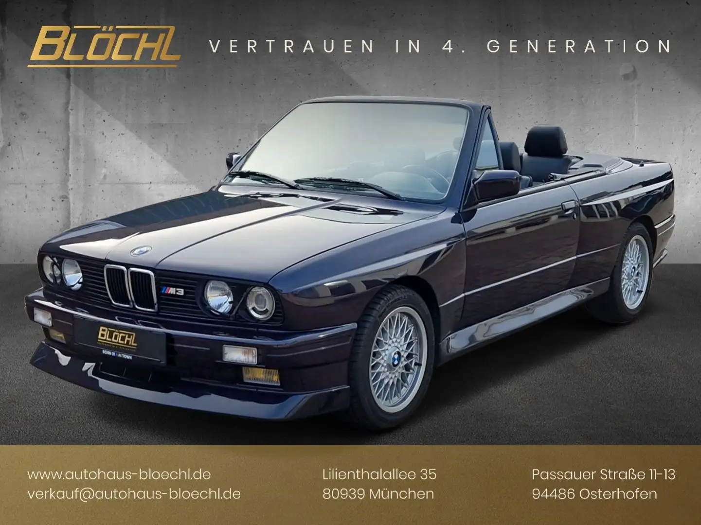 BMW M3 E30 Cabrio*dt. Auto*Top Zustand Niebieski - 1