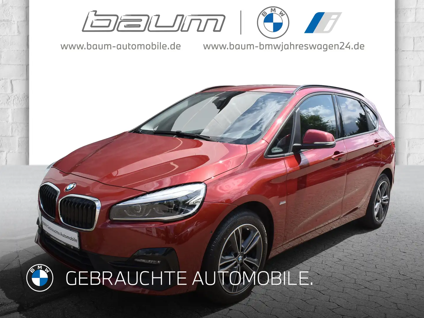 BMW 216 d Active Tourer Sport Line LED Tempomat Shz Rojo - 1