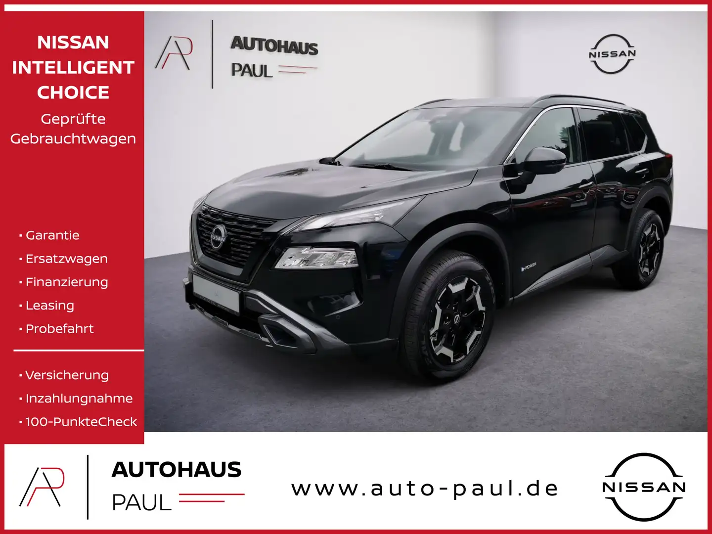 Nissan X-Trail 1.5 VCT e-POWER N-TREK, 360°, SHZ, Navi Zwart - 1