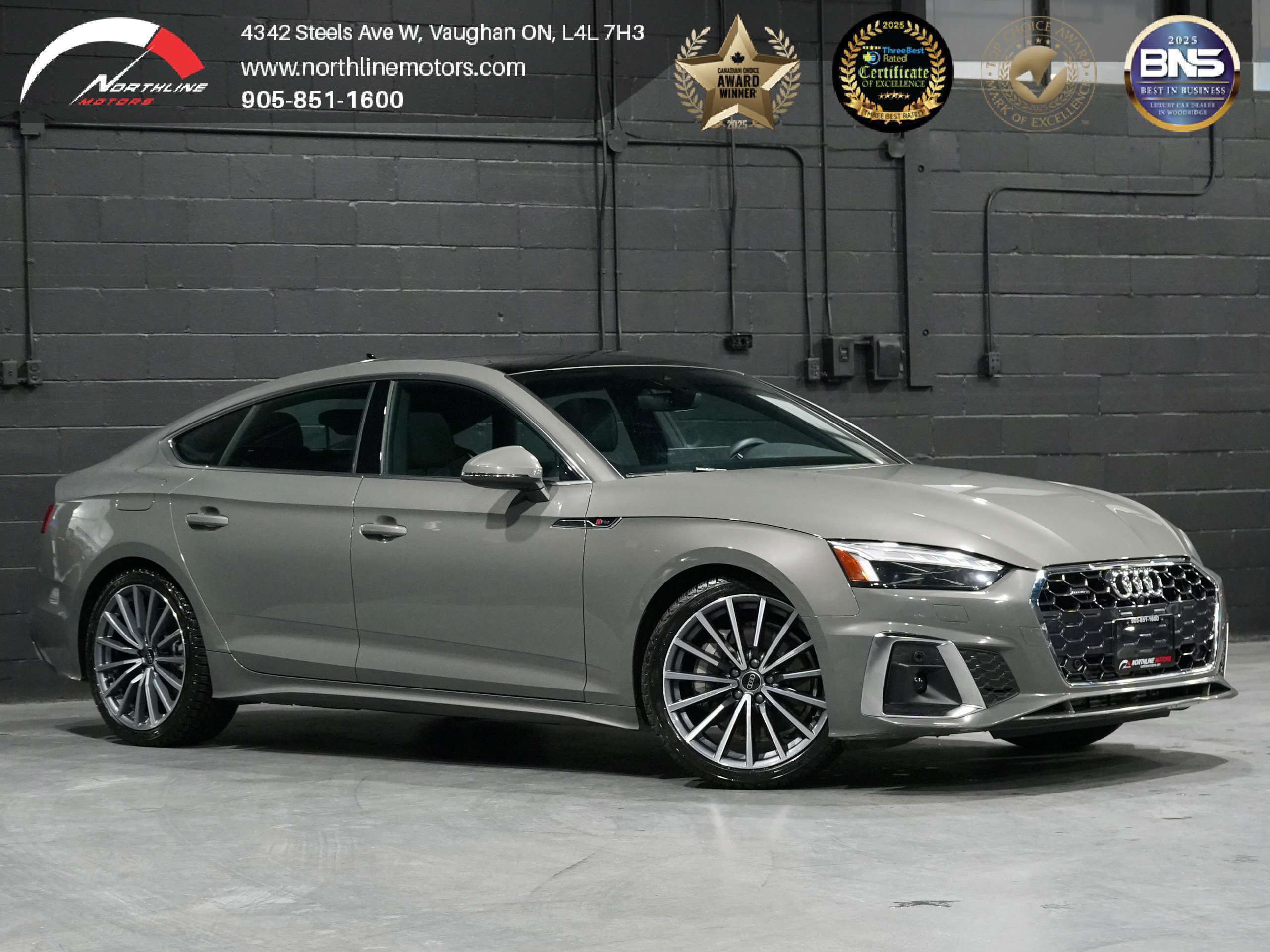 Silver 2023 Audi A5 Sportback Sedan All-Wheel Drive 7-Speed Automatic
